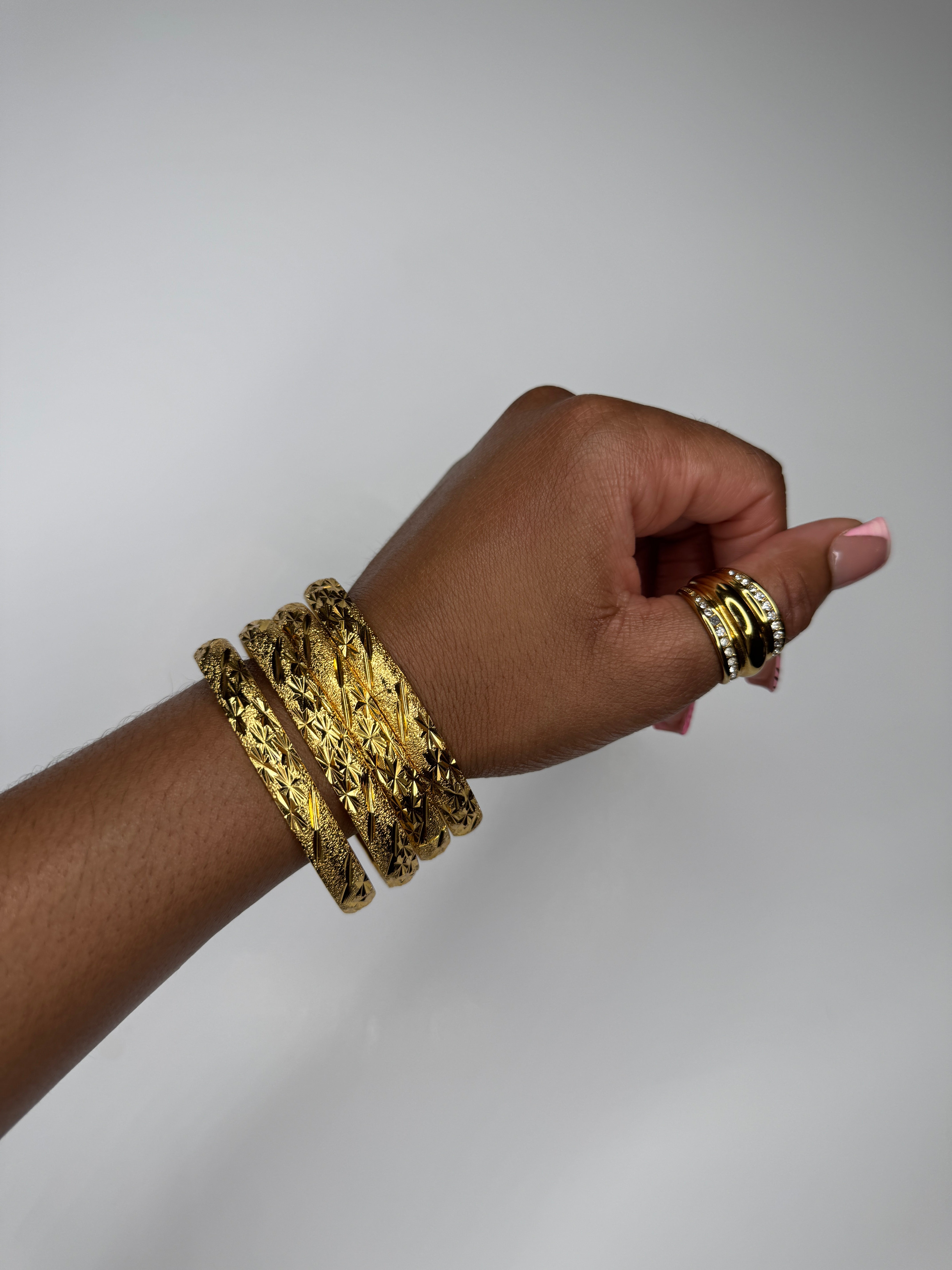 Rich Texture Bangle Set